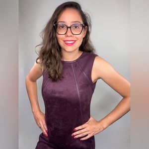 VELVET CHIC PURPLE DRESS, SIZE 4, PURPLE, TICK & QUALITY FABRIC